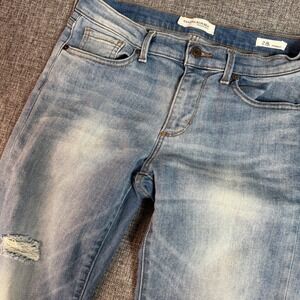 Womens Banana Republic Straight Jeans | Size 28L - Est 6/8| Lt. Blue Distressed